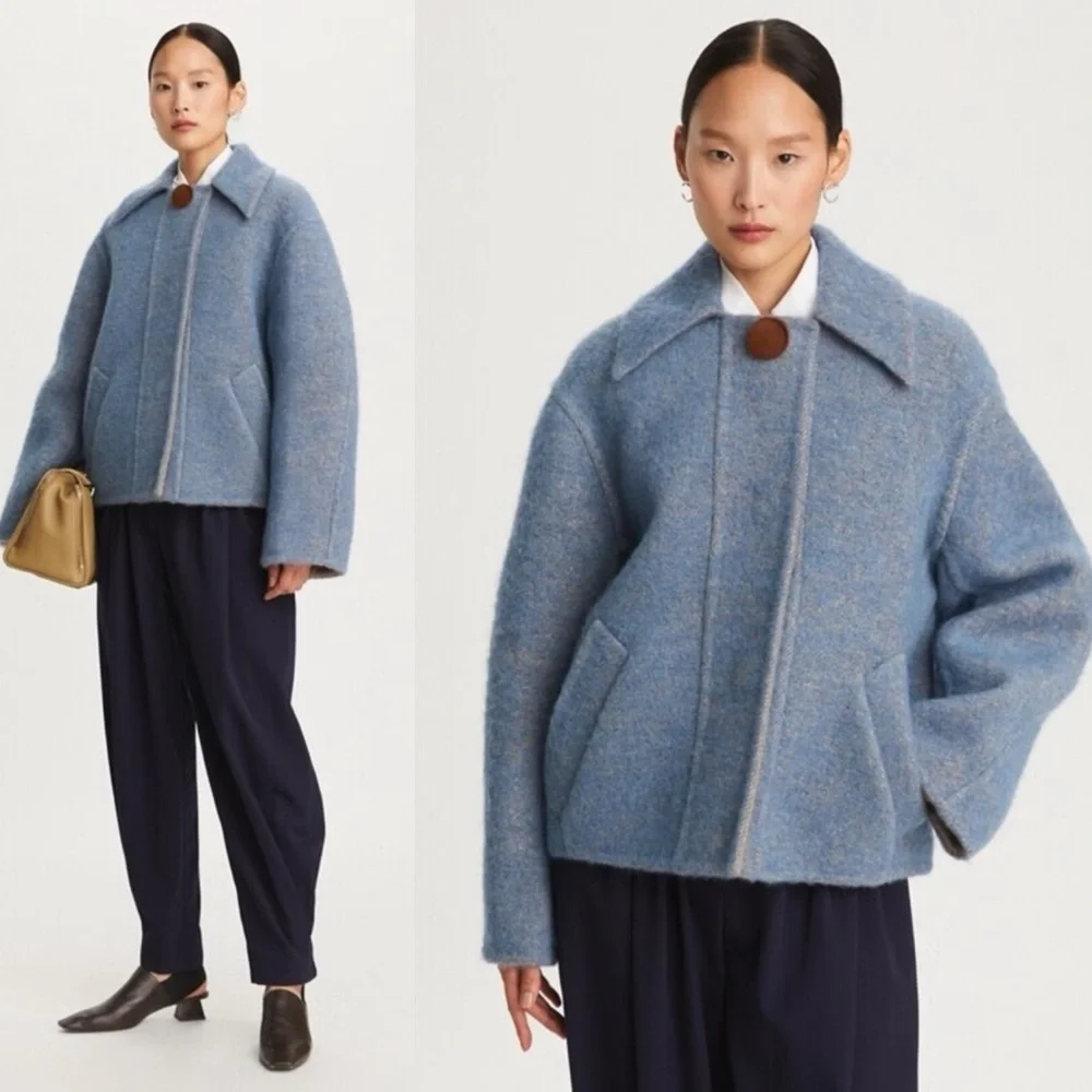 Like new Tory Burch Snap-Front Double-Face Wool $1,798